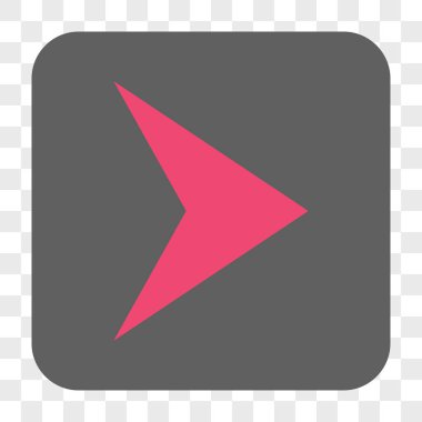 Ok ucu sağ yuvarlak kare düğme