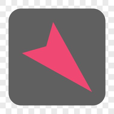 Kare düğme ok ucu sağ aşağı yuvarlanmış