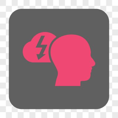 Beyin fırtınası yuvarlak kare düğme