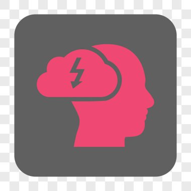 Beyin fırtınası yuvarlak kare düğme