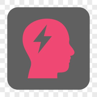 Beyin fırtınası yuvarlak kare düğme