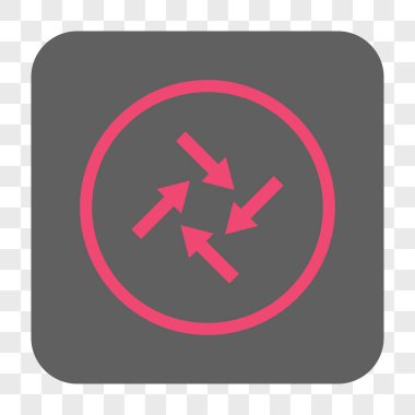 Merkezcil okları yuvarlak kare düğme