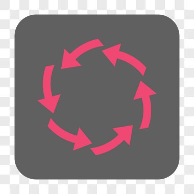 Dolaşım yuvarlak kare düğme