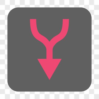 Yuvarlatılmış Kare düğme aşağı ok birleştirmek