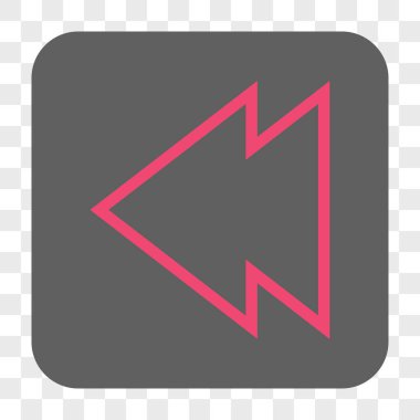 Yön sol yuvarlak kare düğme