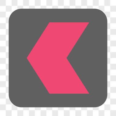 Yön sol yuvarlak kare düğme