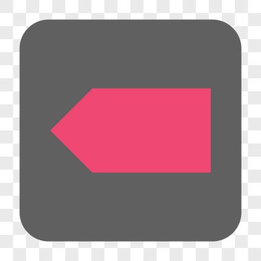 Yön sol yuvarlak kare düğme