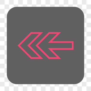 Yön sol yuvarlak kare düğme