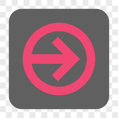 Yön sağ yuvarlak kare düğme