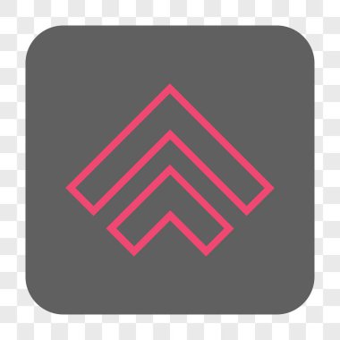 Yön yukarı yuvarlak kare düğme