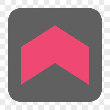 Yön yukarı yuvarlak kare düğme