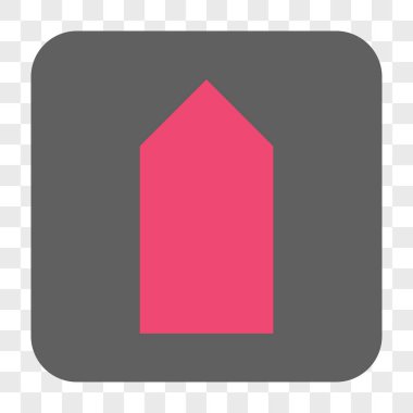 Yön yukarı yuvarlak kare düğme