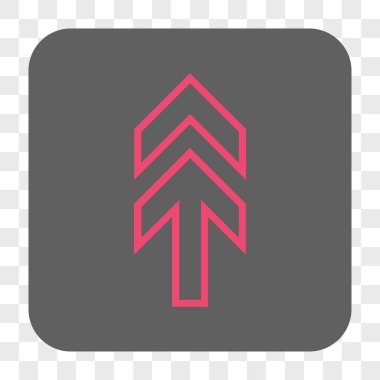 Yön yukarı yuvarlak kare düğme