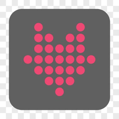 Yuvarlatılmış Kare düğme aşağı noktalı ok