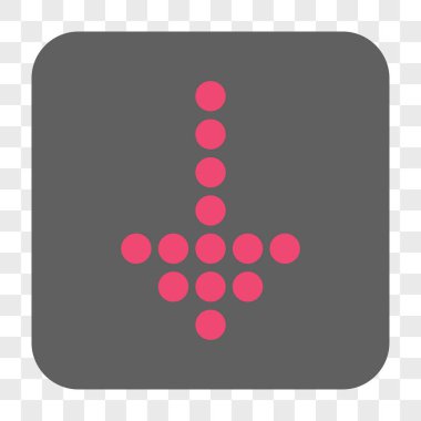 Yuvarlatılmış Kare düğme aşağı noktalı ok