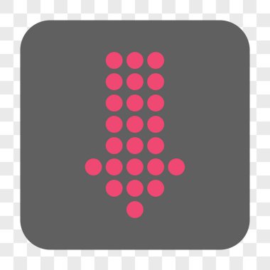 Yuvarlatılmış Kare düğme aşağı noktalı ok