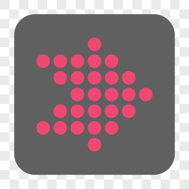 Noktalı ok sağ yuvarlak kare düğme