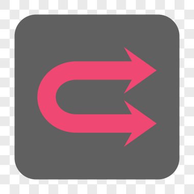 Çift sağ ok yuvarlak kare düğme