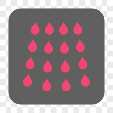 Damla kare düğme yuvarlak