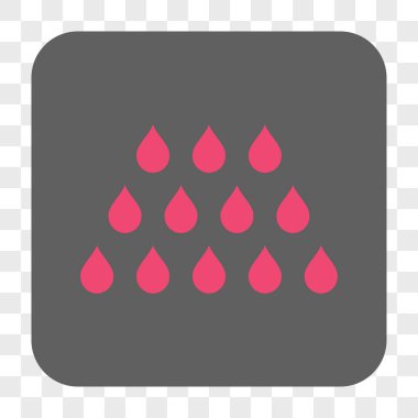 Damla kare düğme yuvarlak