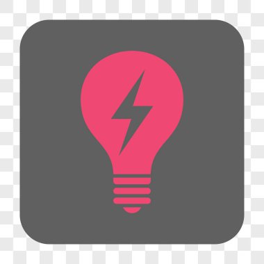 Elektrikli ampul yuvarlak kare düğme