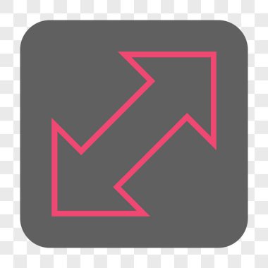 Exchange çapraz kare düğme yuvarlak