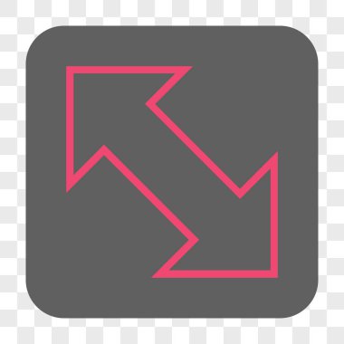 Exchange çapraz kare düğme yuvarlak