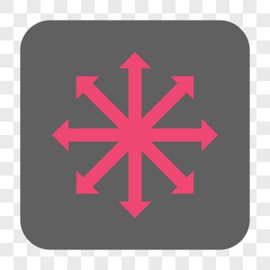 Genişletin okları yuvarlak kare düğme