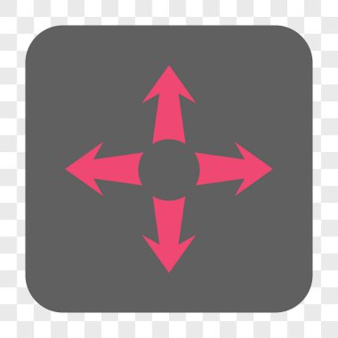 Genişletin okları yuvarlak kare düğme