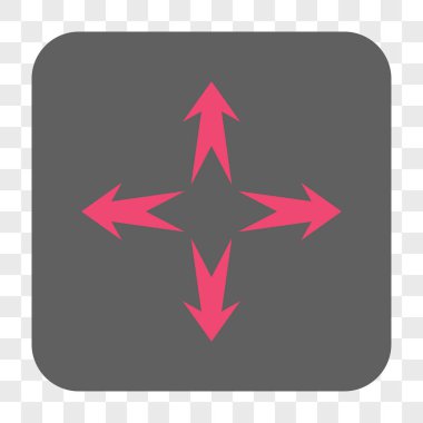 Genişletin okları yuvarlak kare düğme