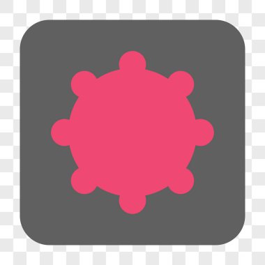 Dişli yuvarlak kare düğme