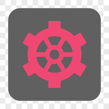 Dişli yuvarlak kare düğme