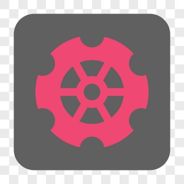 Dişli yuvarlak kare düğme