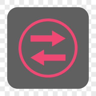 Yatay Çevir okları yuvarlak kare düğme