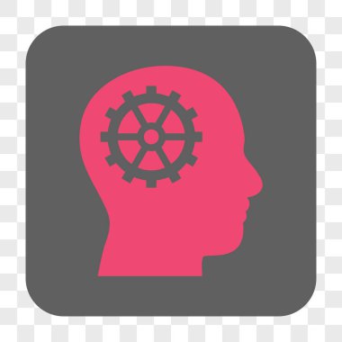 Akıl yuvarlak kare düğme