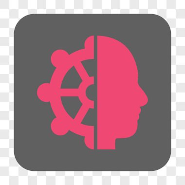 Akıl yuvarlak kare düğme