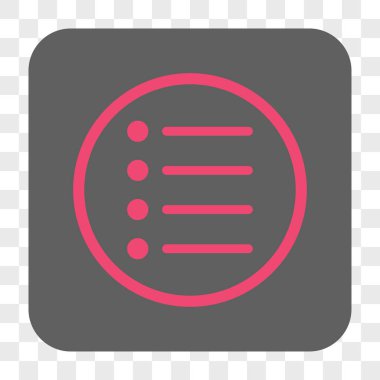 Öğeleri yuvarlak kare düğme