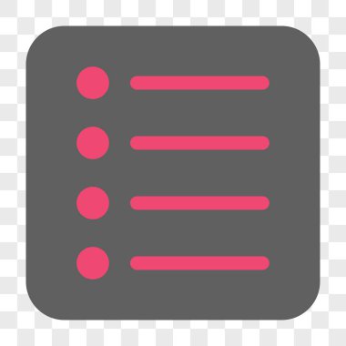 Öğeleri yuvarlak kare düğme