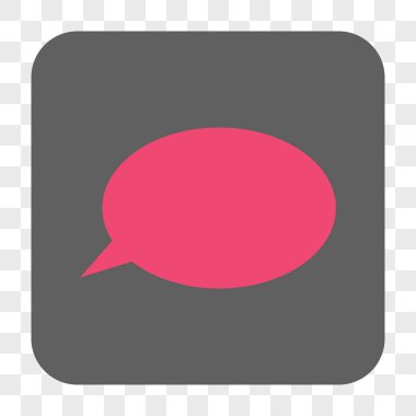 İleti bulut yuvarlak kare düğme