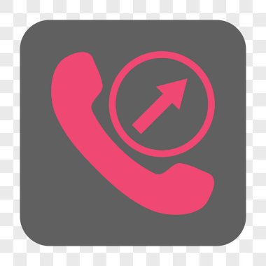 Çağrı giden yuvarlak kare düğme