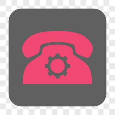 Telefon ayarları yuvarlak kare düğme