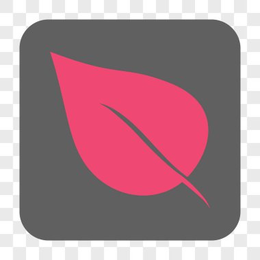 Bitki yaprak yuvarlak kare düğme