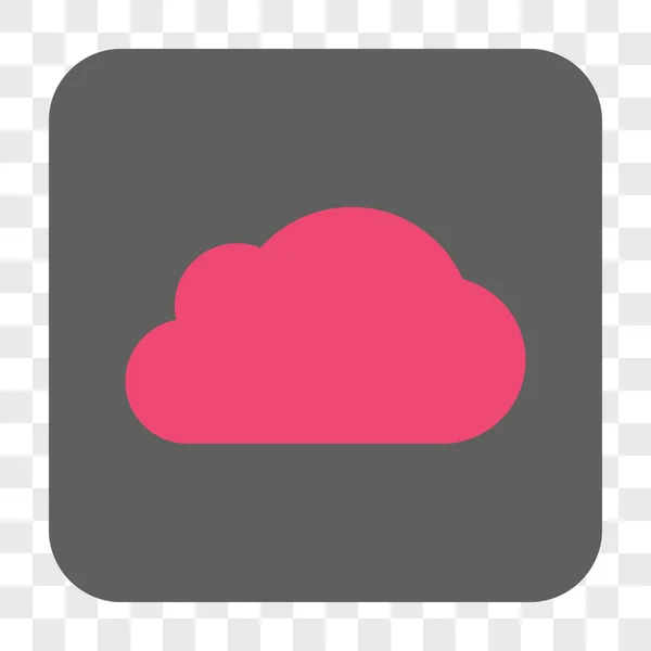 Cloud afgeronde vierkante knop — Stockvector