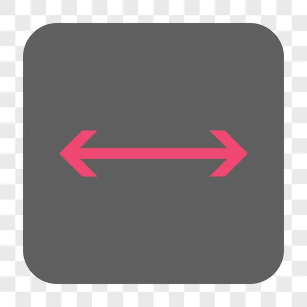 Bouton carré arrondi à bascule horizontal — Image vectorielle
