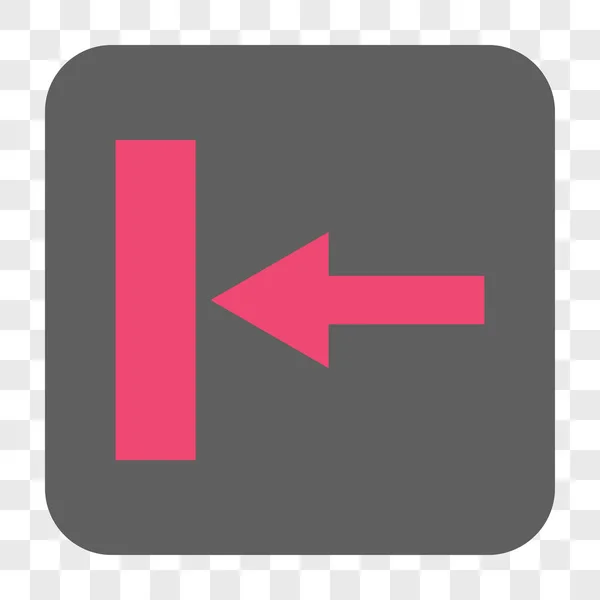 Mover a la izquierda botón cuadrado redondeado — Archivo Imágenes Vectoriales