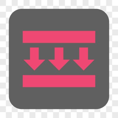 Basınç yuvarlatılmış kare düğmesini basılı