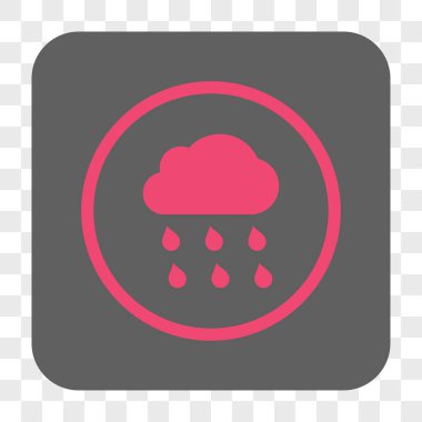 Yağmur bulutu yuvarlak kare düğme