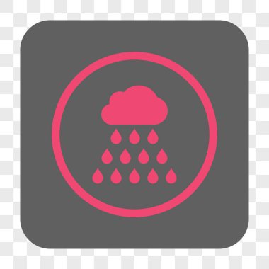 Yağmur bulutu yuvarlak kare düğme