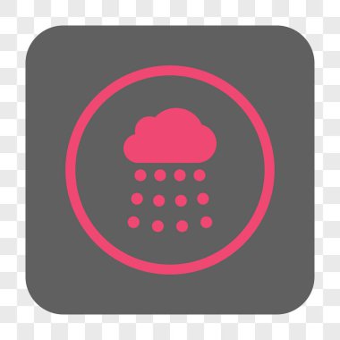 Yağmur bulutu yuvarlak kare düğme