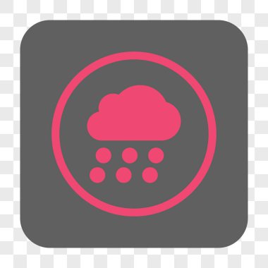 Yağmur bulutu yuvarlak kare düğme